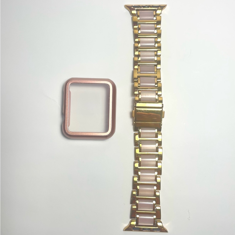 Apple Watch Band and Frame Gold and Pink